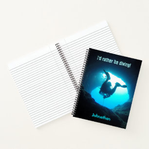 Tauch-Tagebuch 'Lieber tauchen' personalisiert Notizbuch
