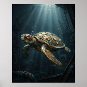 Tauchboot Turtle Poster