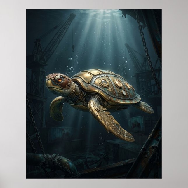 Tauchboot Turtle Poster (Vorne)