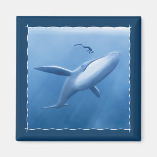 Tauchbuddies - Taucher und Wal Magnet