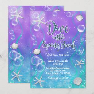 Tauche ein in die Frühlingsferien Unter dem Meer S Einladung
