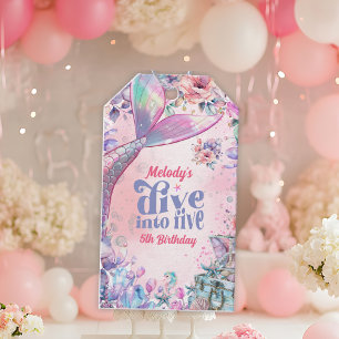 Tauche ein in Five Flower Glitter Meerjungfrauensc Geschenkanhänger