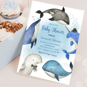 Tauche in eine unterwasser Abenteuer-Baby-Party ei Einladung