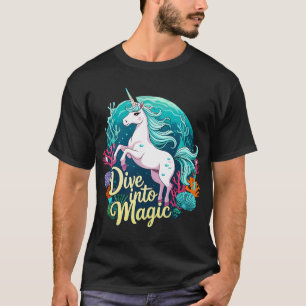 Tauche in Magie ein – Riff-Einhorn T-Shirt
