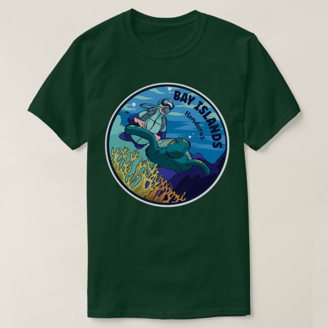 Tauchen auf den Bucht-Inseln Honduras T-Shirt (Design vorne)