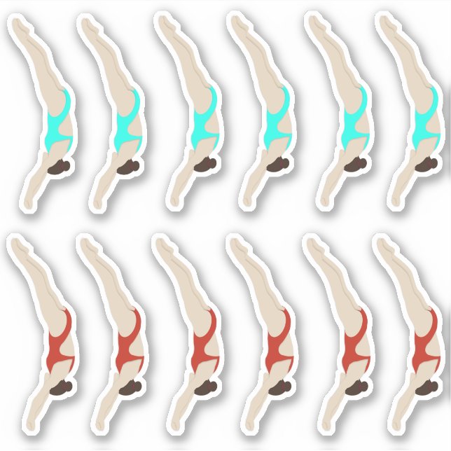 Tauchen Aufkleber (Vorderseite)