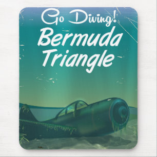 Tauchen! Bermuda-Dreieck-Fahrplakat Mousepad