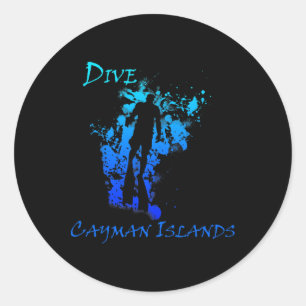 Tauchen Cayman Islands Runder Aufkleber