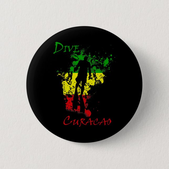 Tauchen Curacao  Button (Vorderseite)