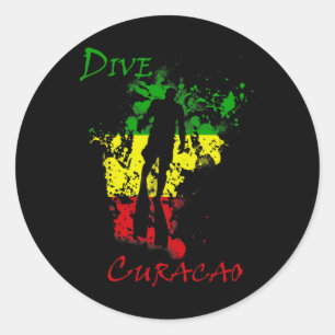 Tauchen Curacao Runder Aufkleber