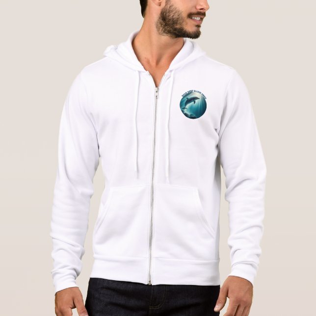 Tauchen Deep Live Free Dolphin Hoodie (Vorderseite)