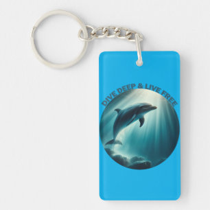 Tauchen Deep Live Free Dolphin Schlüsselanhänger