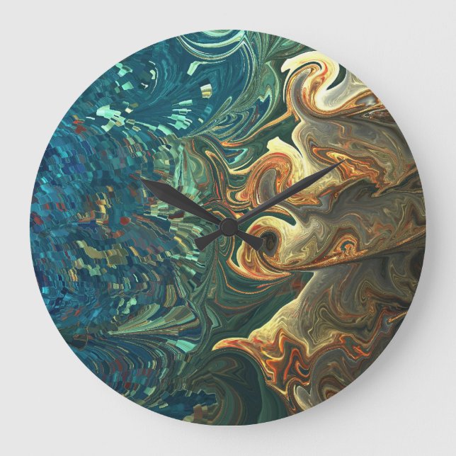 TAUCHEN DES FEUERWEHRMANNES - RUND GROßE WANDUHR (Vorderseite)