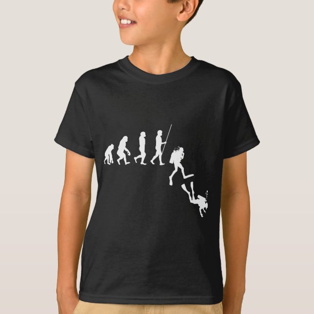 Tauchen Evolution Evolution von Man Funny Scuba Di T-Shirt (Vorderseite)