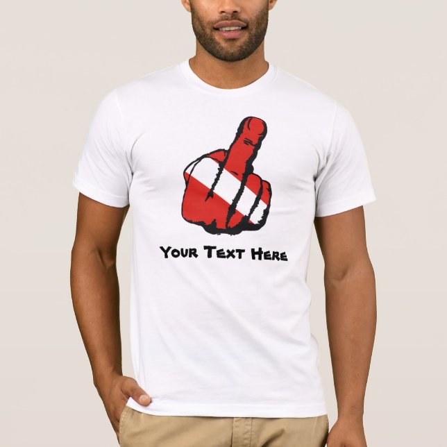Tauchen-Finger-Schablone T-Shirt (Vorderseite)