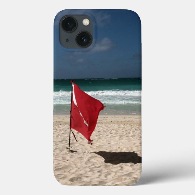 Tauchen-Flagge auf dem Strand Case-Mate iPhone Hülle (Rückseite)