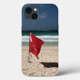 Tauchen-Flagge auf dem Strand iPhone 13 Hülle