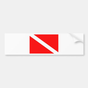 Tauchen-Flagge Autoaufkleber