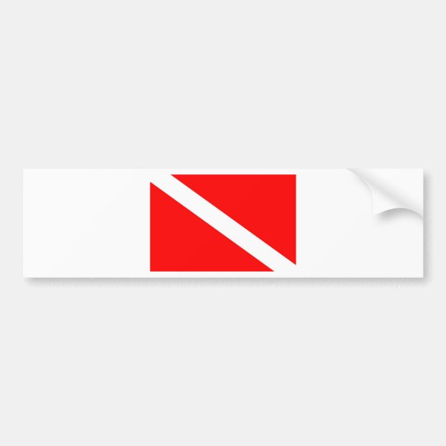 Tauchen-Flagge Autoaufkleber (Vorne)
