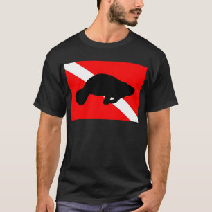 Tauchen-Flaggen-Manatis T-Shirt