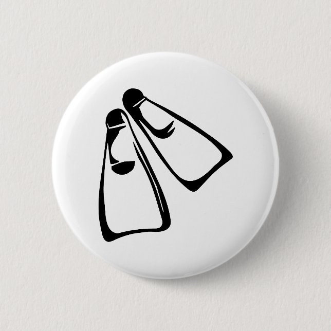 Tauchen - Flossen Button (Vorderseite)