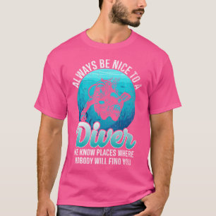 Tauchen für immer nett zu einem Taucher-Scuba T-Shirt