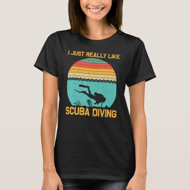 Tauchen für Männer Unterwassertaucher T-Shirt (Vorderseite)
