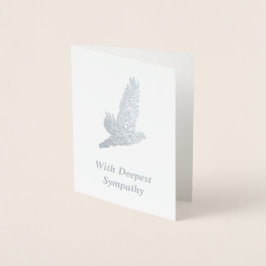 Tauchen im Flug - Elegantes Silbermotiv im Beileid Folienkarte