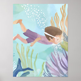 Tauchen im Korallenriff Poster