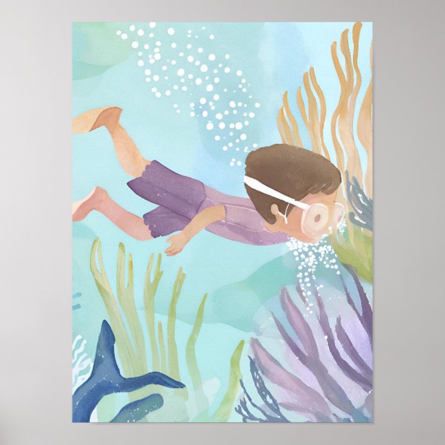 Tauchen im Korallenriff Poster (Vorne)