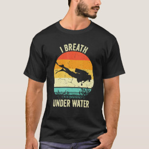 Tauchen im Vintage-Stil  Tauchen  Ich atme unter W T-Shirt