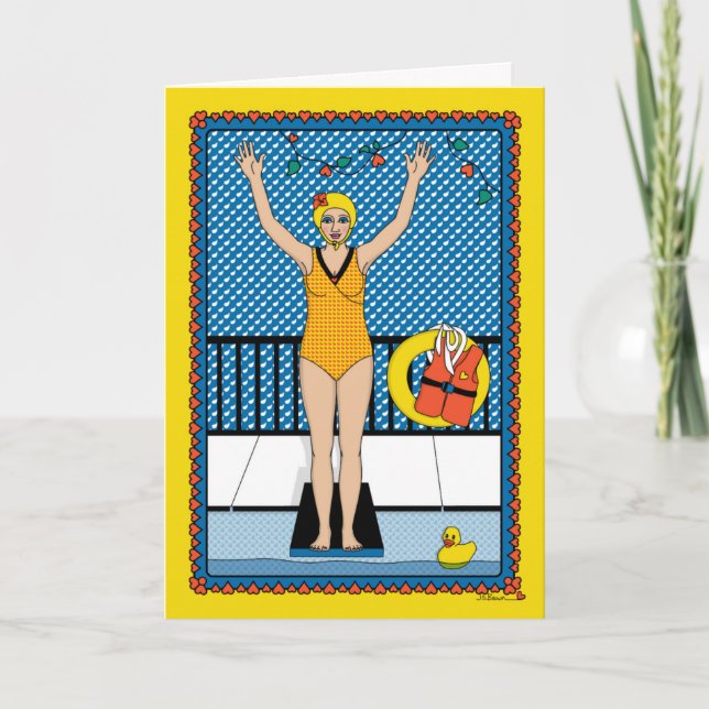 Tauchen in_B_Greeting Karte (Vorderseite)