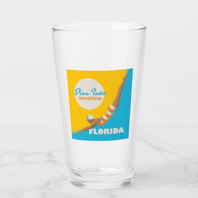 Tauchen in den Sonnenschein | Florida Glas (Vorderseite)
