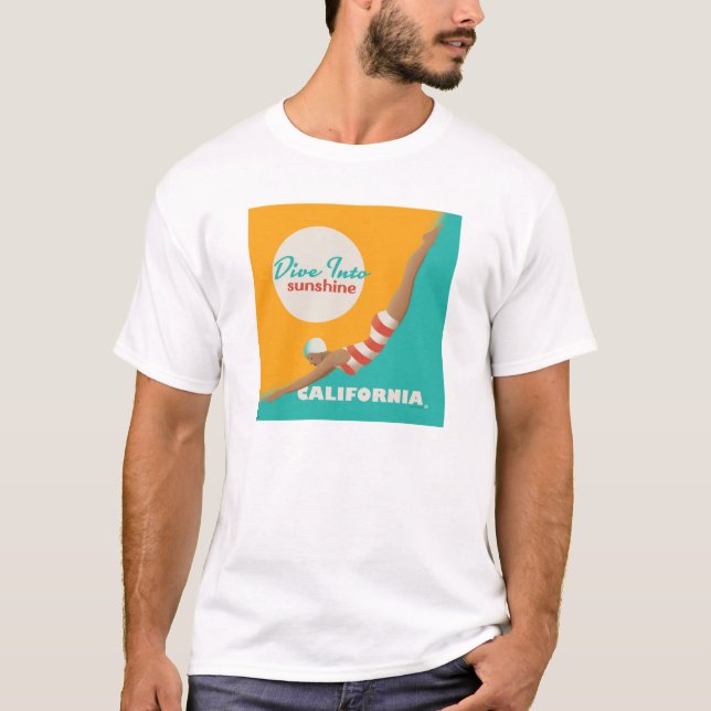 Tauchen in den Sonnenschein | Kalifornien T-Shirt (Vorderseite)