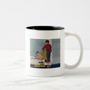 Tauchen in der Wanne Zweifarbige Tasse