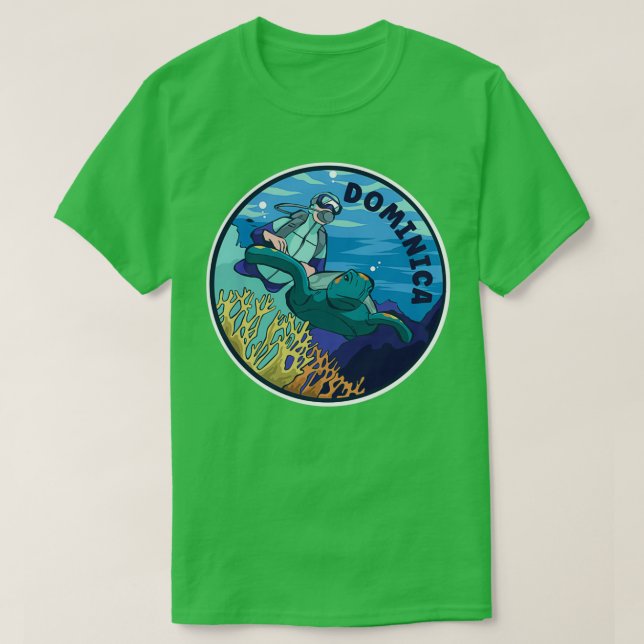 Tauchen in Dominica T-Shirt (Design vorne)
