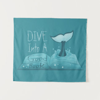 Tauchen in ein gutes Buch Wandteppich