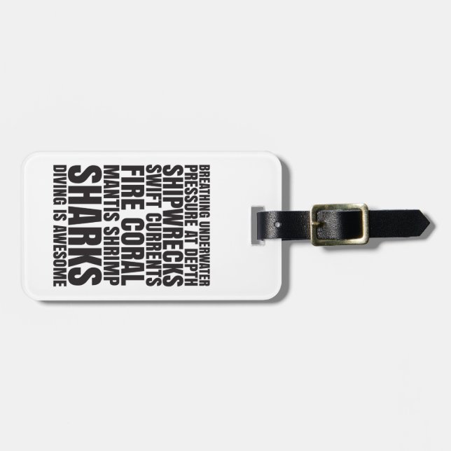 Tauchen ist fantastischer Gepäck-Umbau Gepäckanhänger (Vorderseite horizontal)