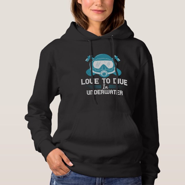 Tauchen - Liebe zum Tauchen unter Wasser Hoodie (Vorderseite)