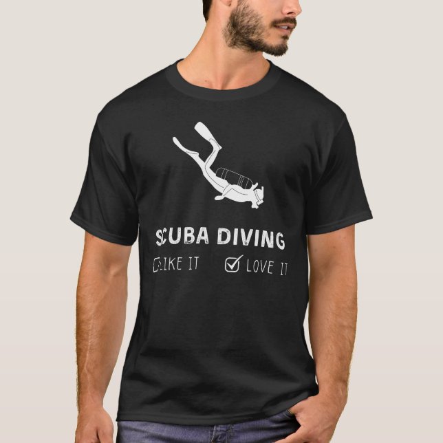 Tauchen mag es oder Liebe Es Gewittes T-Shirt (Vorderseite)