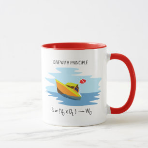 Tauchen mit Archimedes-Prinzip Tasse