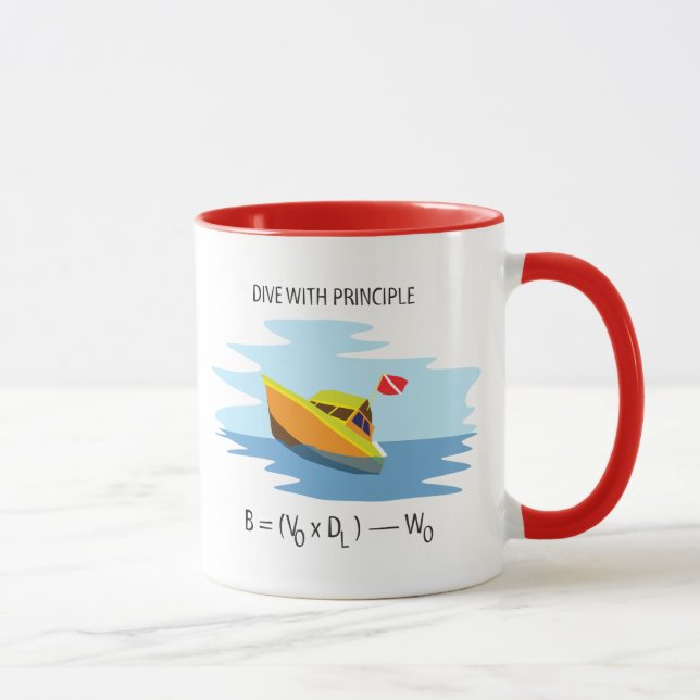 Tauchen mit Archimedes-Prinzip Tasse (Rechts)