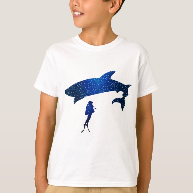 Tauchen mit Haifisch-T - Shirt (Vorderseite)