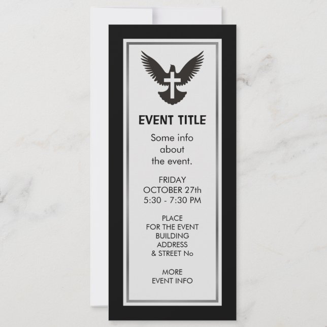 Tauchen mit Kreuz Einladung (Rückseite)