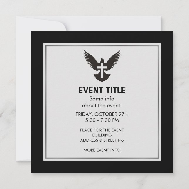 Tauchen mit Kreuz Einladung (Rückseite)