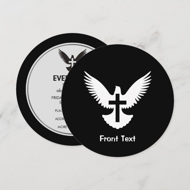 Tauchen mit Kreuz Einladung (Vorne/Hinten)