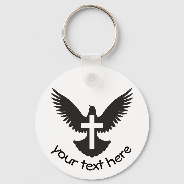 Tauchen mit Kreuz Schlüsselanhänger (Vorderseite)