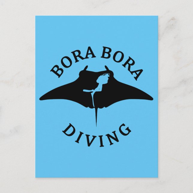 Tauchen mit Manta-Rays in Bora Bora Postkarte (Vorderseite)
