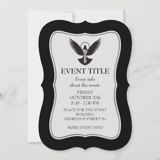 Tauchen mit Schlüssel Einladung (Rückseite)