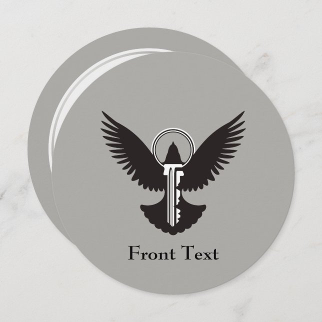 Tauchen mit Schlüssel Einladung (Vorne/Hinten)